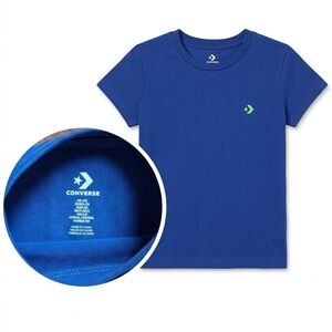 XS Womens Converse Tee in Blue with Green Logo